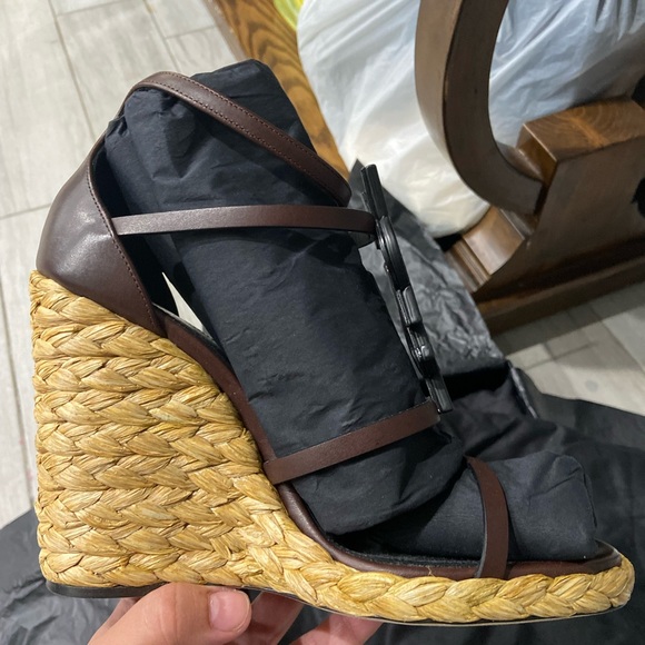 CASSANDRA WEDGE ESPADRILLES IN SMOOTH LEATHER - Picture 11 of 12